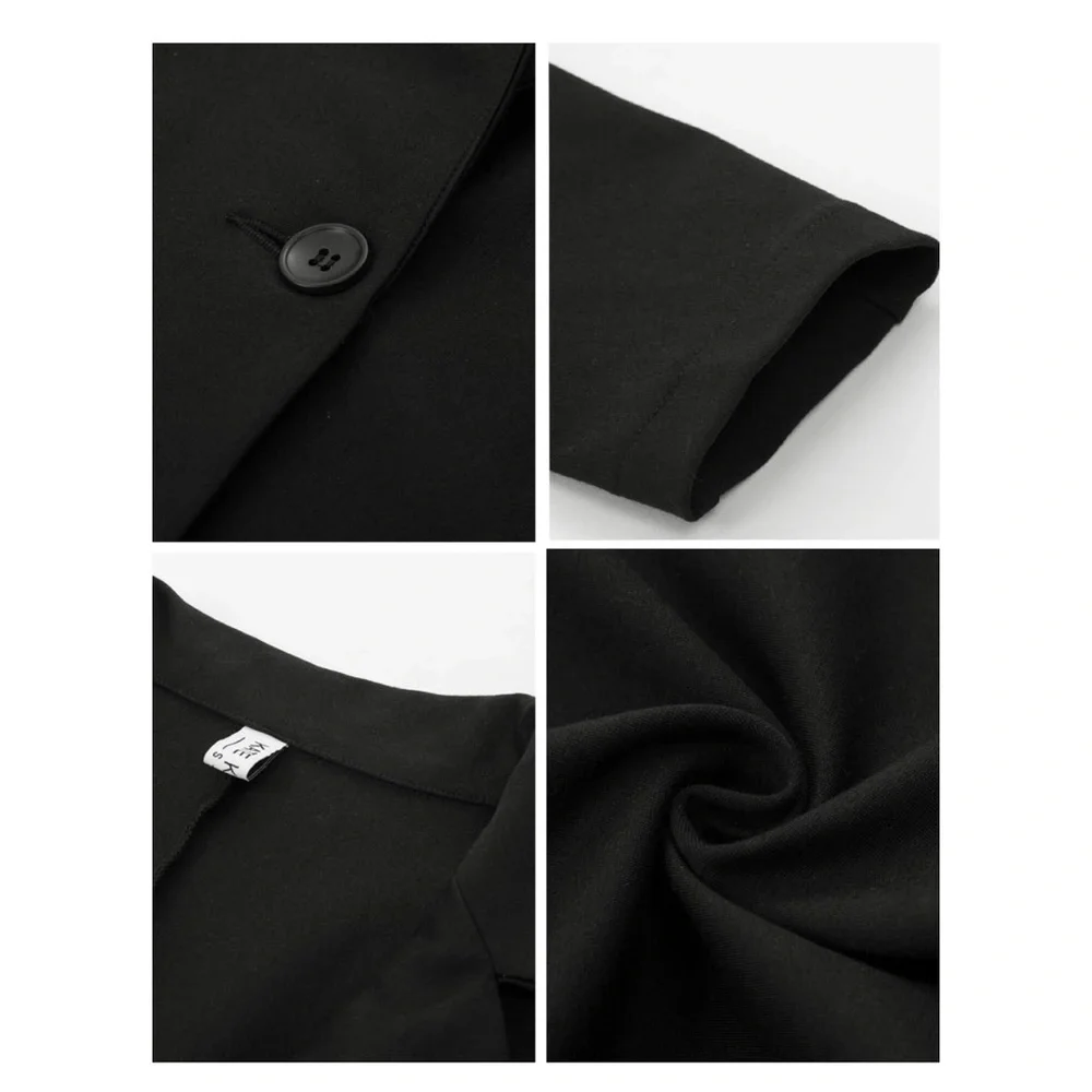Kate Kasin Stretchy Casual Blazer – Black, Size XL (1-Button Closure) - Picture 5 of 14